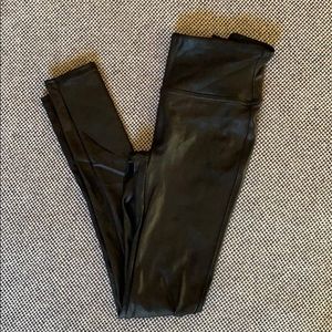 Spanx faux leather leggings, size S/P
